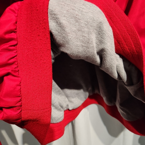 VTG Reebok Wisconsin Badgers Pullover Lined Jacket Men's Extra Large XL Red - Picture 4 of 6